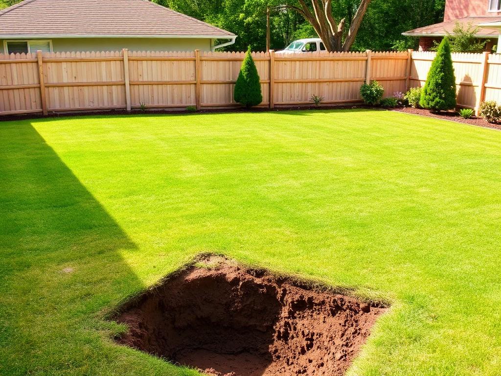 Quintal antes da instalação da piscina UJR